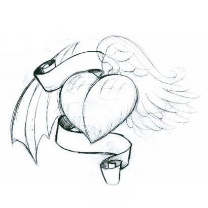 Love Angel Image Tattoo